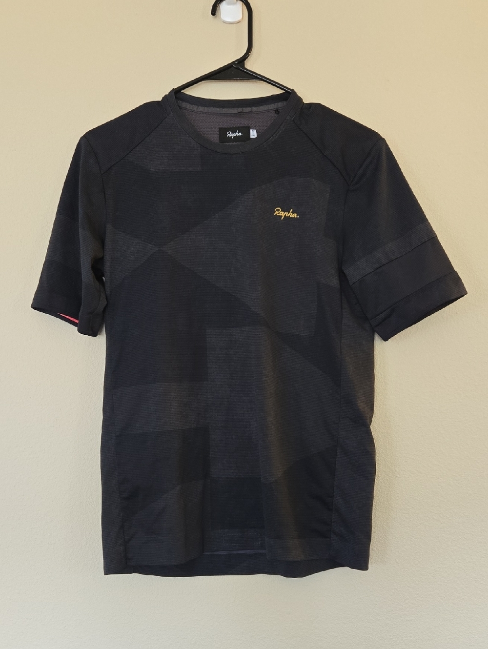 Rapha Black Cycling Tee with Gold Logo